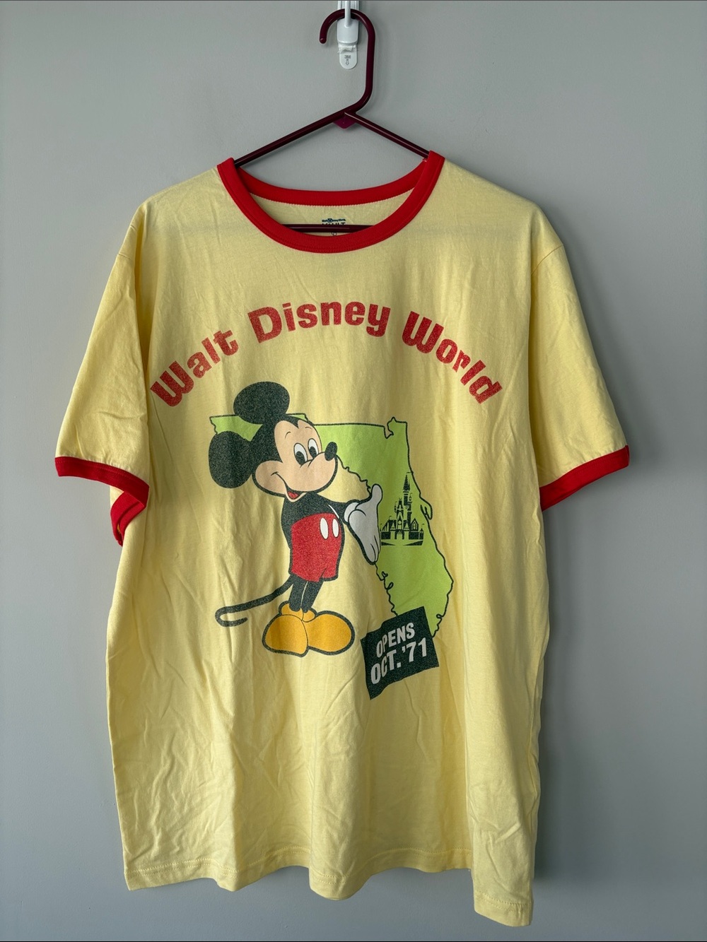 NEW Large Walt Disney World Vault Collection 50th Anniversary Ringer T-Shirt